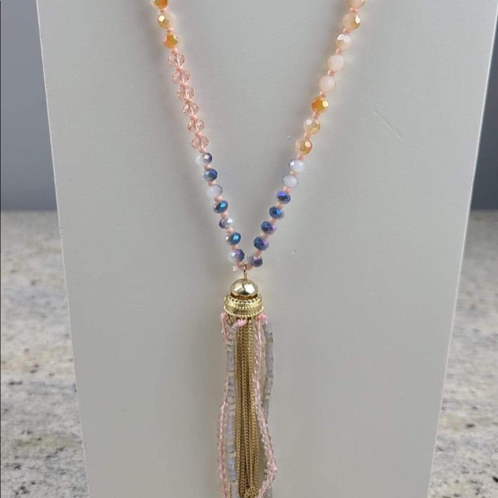 Crystal Tassel Necklace
